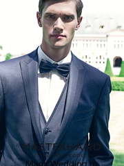 Однобортный, Тройка Свадебный костюм-тройка и галстук-бабочка Terrence terry от  2