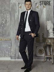 Двубортный, Двойка Свадебный костюм двубортная полоска Duffi от Салон мужских костюмов Dress Сode Store 1