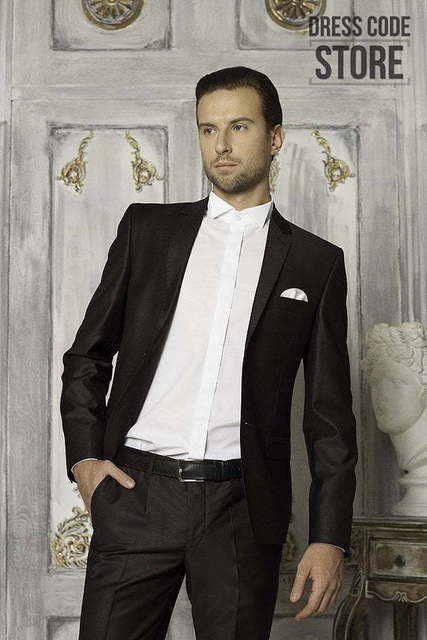 Однобортный, Двойка Свадебный костюм коричневая двойка Chocolate от Салон мужских костюмов Dress Сode Store 3