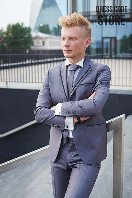 Однобортный, Двойка Свадебный костюм двойка Victor от Салон мужских костюмов Dress Сode Store 2