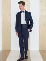 Однобортный, Смокинг, Двойка Синий смокинг Eliot от Салон мужских костюмов Dress Сode Store 1