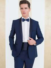 Однобортный, Смокинг, Двойка Синий смокинг Eliot от Салон мужских костюмов Dress Сode Store 2
