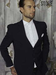 Однобортный, Двойка Свадебный костюм синяя двойка Marsel от Салон мужских костюмов Dress Сode Store 2