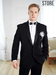 Однобортный, Смокинг, Двойка Смокинг велюровый James от Салон мужских костюмов Dress Сode Store 2