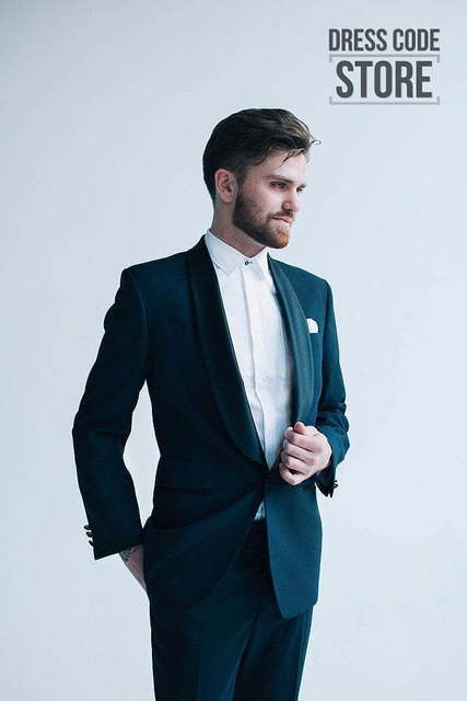 Однобортный, Двойка, Смокинг Черный смокинг Benafetto от Салон мужских костюмов Dress Сode Store 3