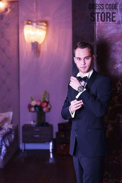 Однобортный, Двойка, Смокинг Смокинг шерсть Venzano от Салон мужских костюмов Dress Сode Store 2