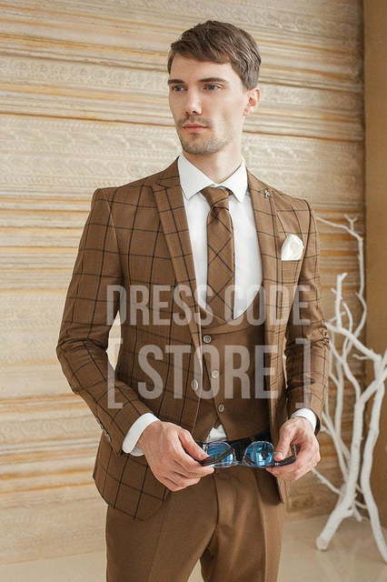 Однобортный, Тройка Свадебный костюм Сrown (Краун) от Салон мужских костюмов Dress Сode Store 5