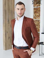 Однобортный, Двойка Свадебный костюм терракотовая двойка Moritz от Салон мужских костюмов Dress Сode Store 2