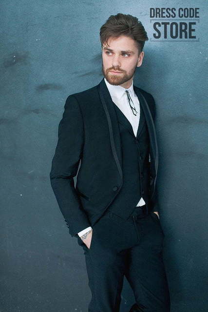 Однобортный, Тройка, Смокинг Смокинг Prestone от Салон мужских костюмов Dress Сode Store 2