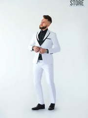 Однобортный, Двойка Свадебный костюм 25 Brisco от Салон мужских костюмов Dress Сode Store 2