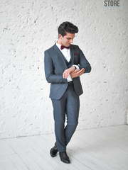 Однобортный, Тройка Свадебный костюм 46 Langdon от Салон мужских костюмов Dress Сode Store 1