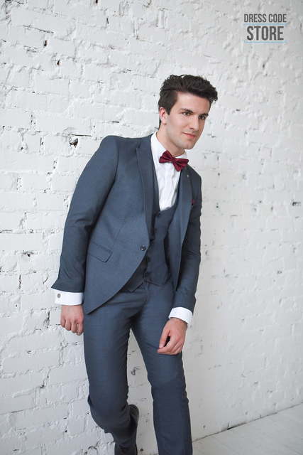 Однобортный, Тройка Свадебный костюм 46 Langdon от Салон мужских костюмов Dress Сode Store 2