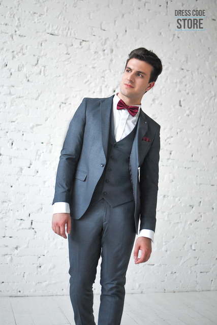 Однобортный, Тройка Свадебный костюм 46 Langdon от Салон мужских костюмов Dress Сode Store 4