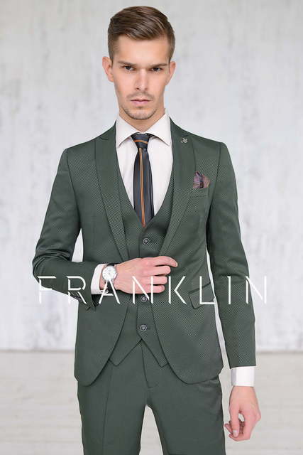 Однобортный, Тройка Свадебный костюм Abercromby (Эберкромби) от Салон мужских костюмов Dress Сode Store 3