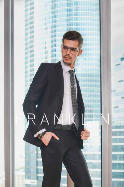 Однобортный, Двойка Свадебный костюм Armand black (Арманд блэк) от Салон мужских костюмов Dress Сode Store 3