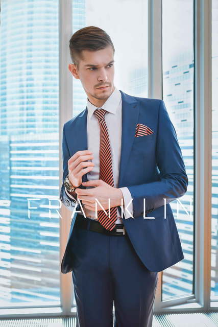 Однобортный, Двойка Свадебный костюм Armand blue (Арманд блу) от Салон мужских костюмов Dress Сode Store 2