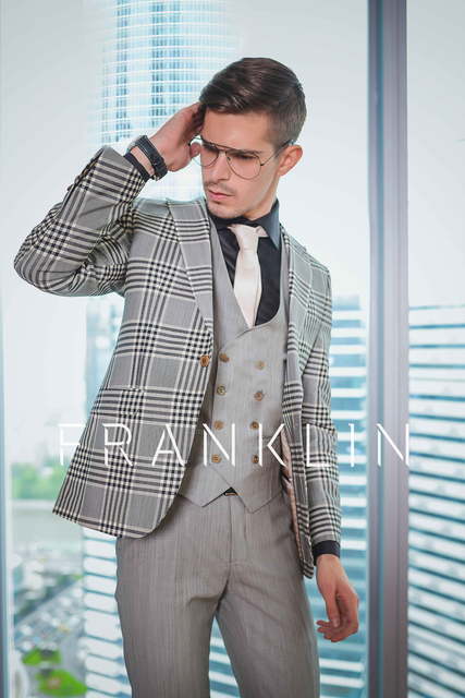 Однобортный, Тройка Свадебный костюм Bannerman (Баннэрмен) от Салон мужских костюмов Dress Сode Store 3