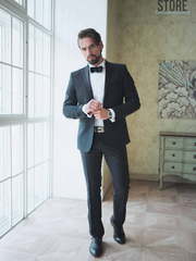 Однобортный, Смокинг, Двойка Свадебный костюм Bellini (Беллини) от Салон мужских костюмов Dress Сode Store 1