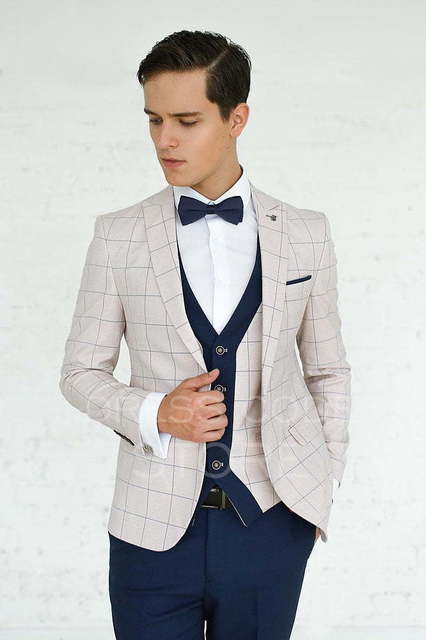 Однобортный, Тройка Свадебный костюм Blanc (Бланк) от Салон мужских костюмов Dress Сode Store 2