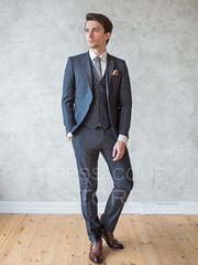 Однобортный, Тройка Свадебный костюм Border (Бордер) от Салон мужских костюмов Dress Сode Store 1