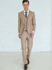 Однобортный, Тройка Свадебный костюм Cream brulee (Крем брюле) от Салон мужских костюмов Dress Сode Store 1