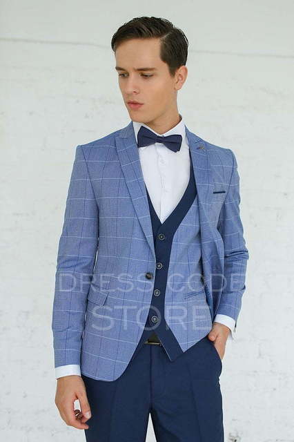 Однобортный, Тройка Свадебный костюм Fleming (Флеминг) от Салон мужских костюмов Dress Сode Store 3