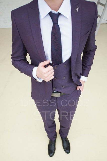 Однобортный, Тройка Свадебный костюм Fletcher (Флетчер) от Салон мужских костюмов Dress Сode Store 2