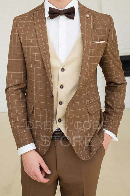 Однобортный, Тройка Свадебный костюмHannay (Хэнни) от Салон мужских костюмов Dress Сode Store 2