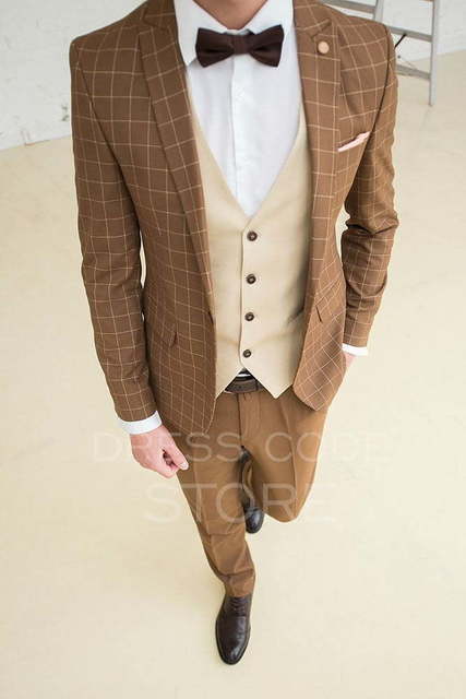 Однобортный, Тройка Свадебный костюмHannay (Хэнни) от Салон мужских костюмов Dress Сode Store 3