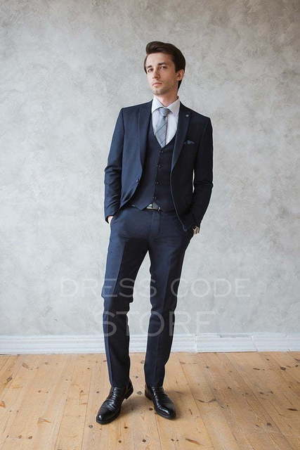 Однобортный, Тройка Свадебный костюм Houston (Хьюстон) от Салон мужских костюмов Dress Сode Store 2