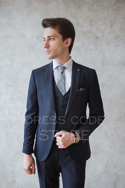 Однобортный, Тройка Свадебный костюм Houston (Хьюстон) от Салон мужских костюмов Dress Сode Store 3