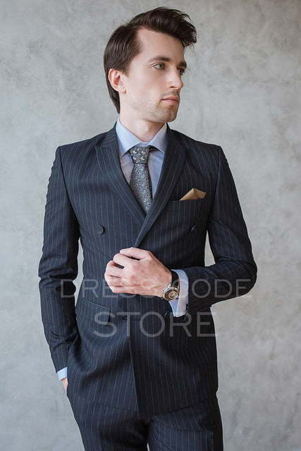 Двойка, Двубортный Свадебный костюм Livingstone (Ливингстоун) от Салон мужских костюмов Dress Сode Store 3