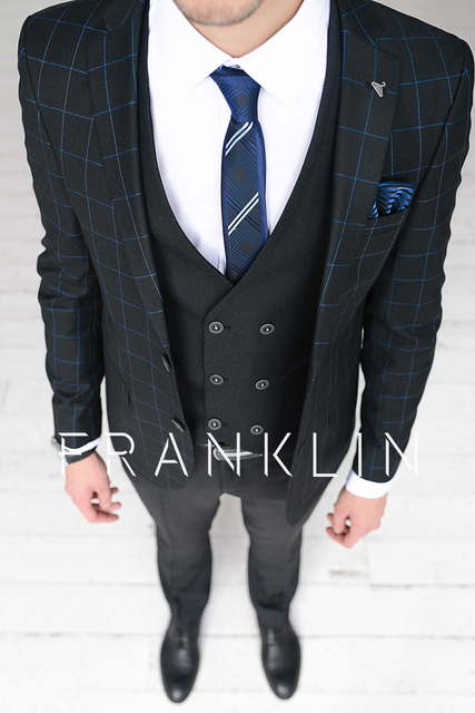 Однобортный, Тройка Свадебный костюм Maxwell (Максвэлл) от Салон мужских костюмов Dress Сode Store 3