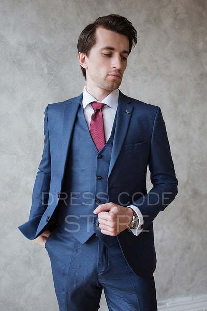 Однобортный, Тройка Свадебный костюм Mclaren (Макларен) от Салон мужских костюмов Dress Сode Store 2