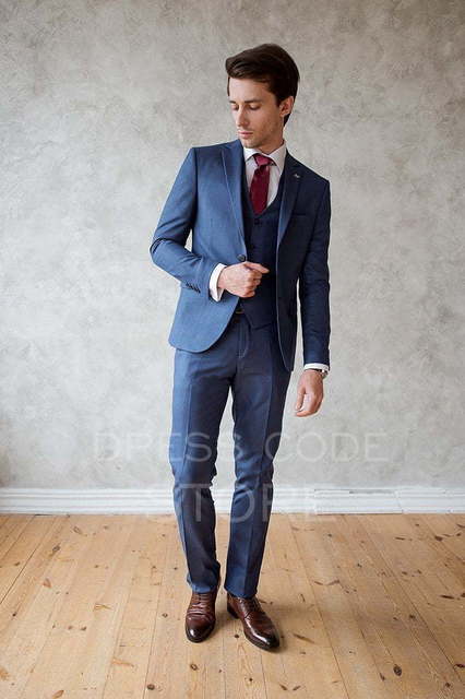 Однобортный, Тройка Свадебный костюм Mclaren (Макларен) от Салон мужских костюмов Dress Сode Store 4