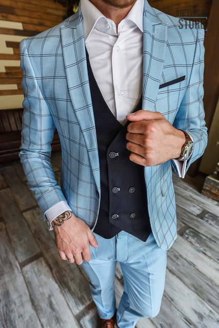 Однобортный, Тройка Свадебный костюм Melville (Мелвилл) от Салон мужских костюмов Dress Сode Store 4