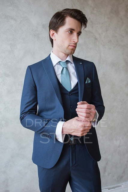 Однобортный, Тройка Свадебный костюм Muir (Мур) от Салон мужских костюмов Dress Сode Store 3