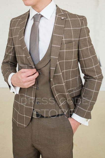 Однобортный, Тройка Свадебный костюм Munro (Манро) от Салон мужских костюмов Dress Сode Store 3