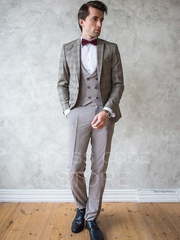 Однобортный, Тройка Свадебный костюм Nicolson (Николсон) от Салон мужских костюмов Dress Сode Store 2