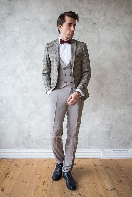 Однобортный, Тройка Свадебный костюм Nicolson (Николсон) от Салон мужских костюмов Dress Сode Store 2