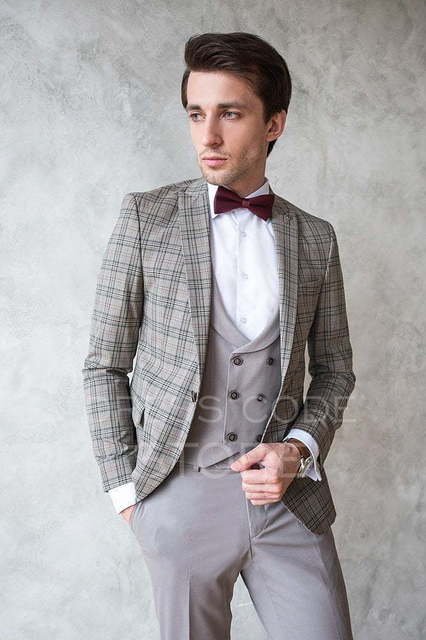 Однобортный, Тройка Свадебный костюм Nicolson (Николсон) от Салон мужских костюмов Dress Сode Store 3