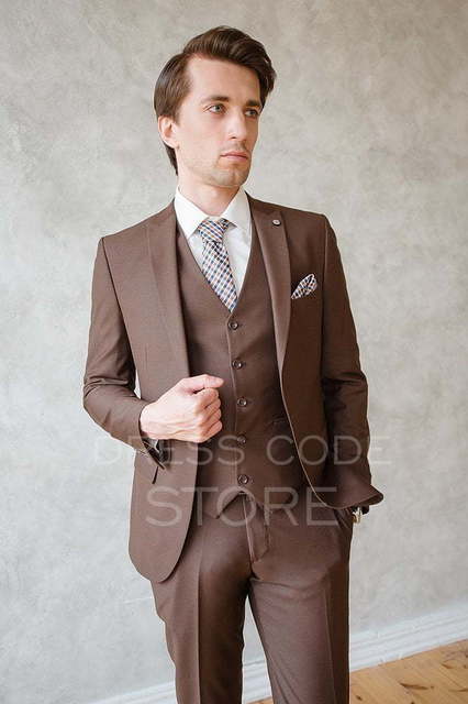 Однобортный, Тройка Свадебный костюм Paisley (Пейсли) от Салон мужских костюмов Dress Сode Store 5