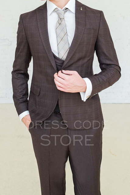 Однобортный, Тройка Свадебный костюм Patterson (Паттерсон) от Салон мужских костюмов Dress Сode Store 2