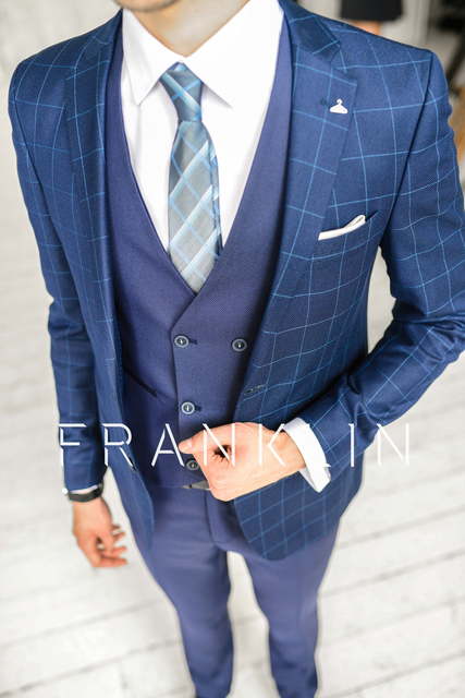 Однобортный, Тройка Свадебный костюм Ramsay (Рамсей) от Салон мужских костюмов Dress Сode Store 3