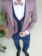 Однобортный, Тройка Свадебный костюм Rose smoke (Роуз смоук) от Салон мужских костюмов Dress Сode Store 2