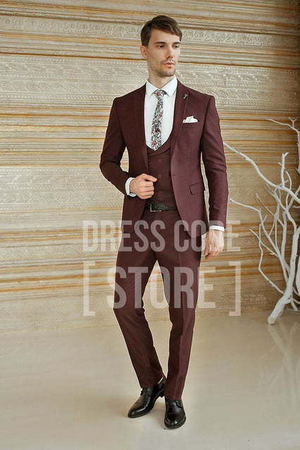 Однобортный, Тройка Свадебный костюм Sandal (Сандал) от Салон мужских костюмов Dress Сode Store 2