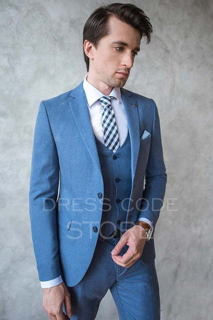 Однобортный, Тройка Свадебный костюм Sinclair (Синклер) от Салон мужских костюмов Dress Сode Store 1