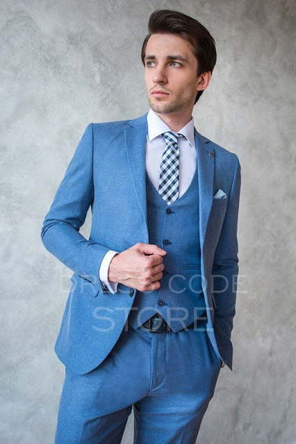 Однобортный, Тройка Свадебный костюм Sinclair (Синклер) от Салон мужских костюмов Dress Сode Store 3