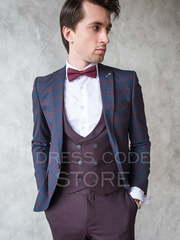 Однобортный, Тройка Свадебный костюм Tartan (Тартан) от Салон мужских костюмов Dress Сode Store 2
