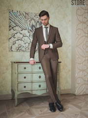 Однобортный, Тройка Свадебный костюм Teddy от Салон мужских костюмов Dress Сode Store 1